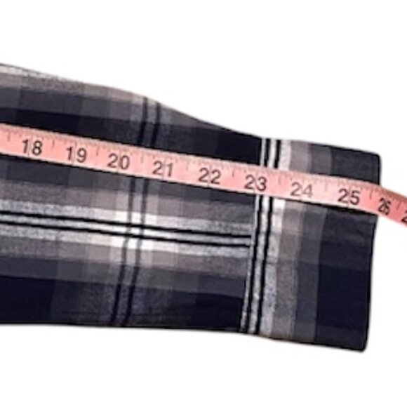 Frontier Supply Co. Men's Button Up Flannel Plaid Blue Grey Size Large - Picture 5 of 8